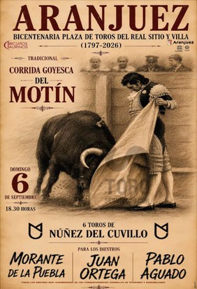 Entradas Toros Aranjuez - Feria Taurina del Motin 2026
