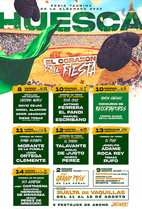 Entradas toros Huesca 2025 - Feria de la Albahaca