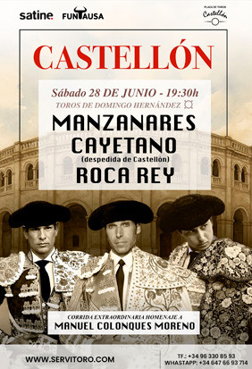 Plaza de toros de Castellón - Junio 28 de 2025 a las 19:30h