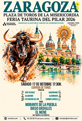 Entradas Toros Zaragoza - Sábado 17 de Octubre a las 17:30 | Servitoro.com