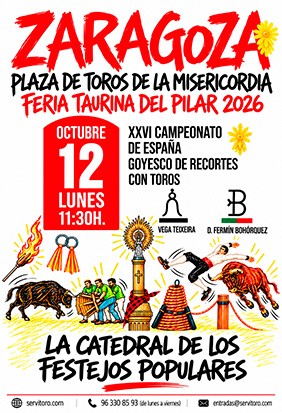 Entradas Toros Zaragoza - Lunes 12 de Octubre a las 11:30 | Servitoro.com