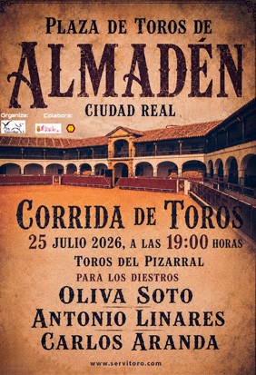 Almadén Bullring – Bullfight on 25 July 2026