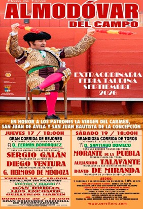 Feria Taurina En honor a San Juan de Ávila y San Juan Bautista de la Concepción - Plaza de toros de Almodóvar del Campo