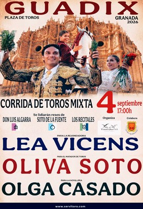 Plaza de toros de Guadix, Granada - Corrida de toros 4 septiembre 2026