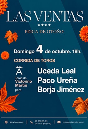 Feria de Otoño 2026 - Corrida de toros 4 octubre 2026