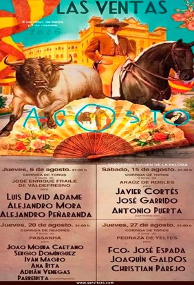 Programación taurina Madrid Agosto 2026 - Corridas de toros en Las Ventas